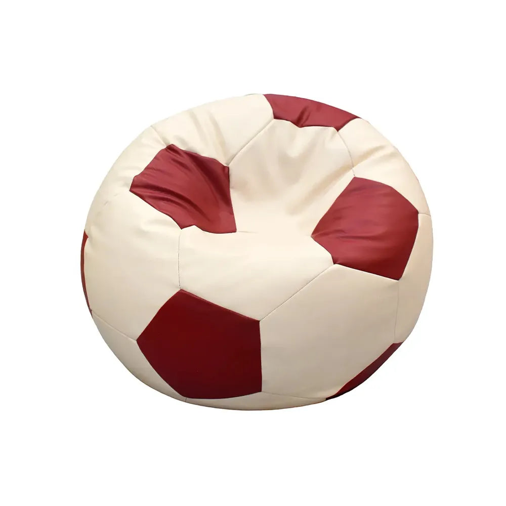 Puff Balón Arsyl Crema y Granate